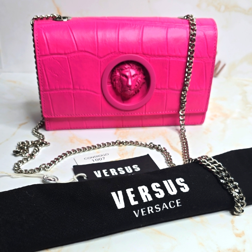 Versace Versus Pink Crossbody, Clutch Bag New With Tags